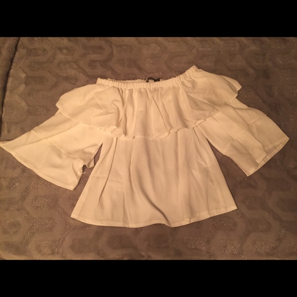 White off the shoulder shirt