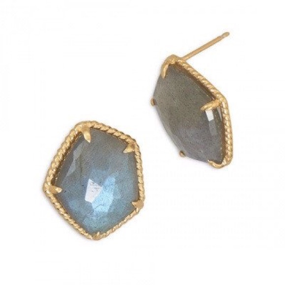 Labradorite Hoop Earrings | Alex Lozier Jewelry Labradorite Rope Earrings