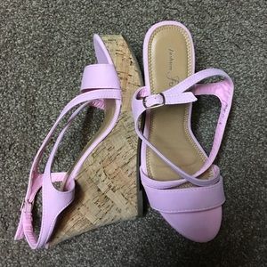 Pink wedges size 8