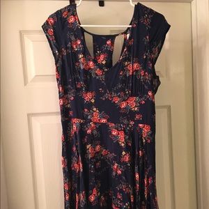 Blue Abercrombie & Fitch Floral Dress