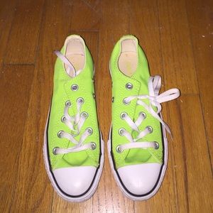 Neon green converse