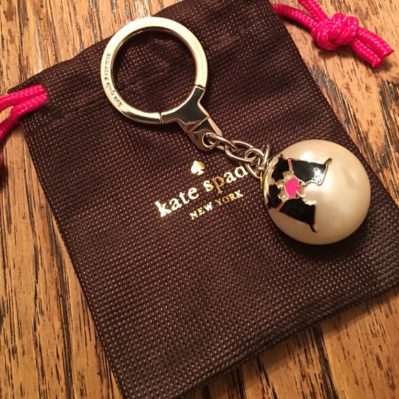 Kate Spade Gemini Zodiac Pearl Keychain