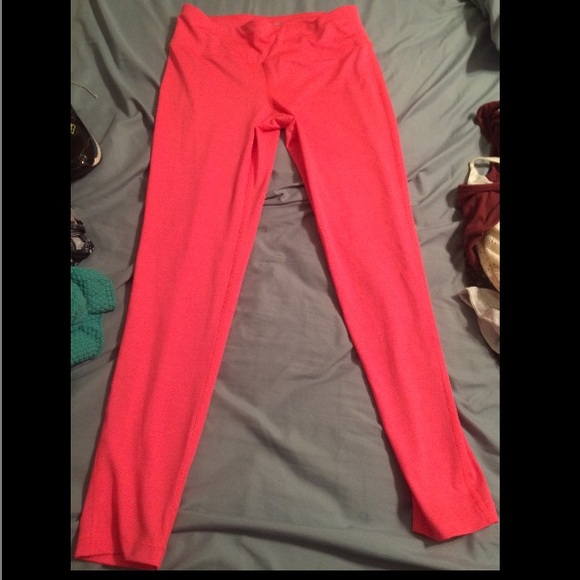 Neon pink athletic leggings - Picture 1 of 2