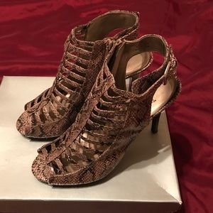 Snazzy snakeskin heels