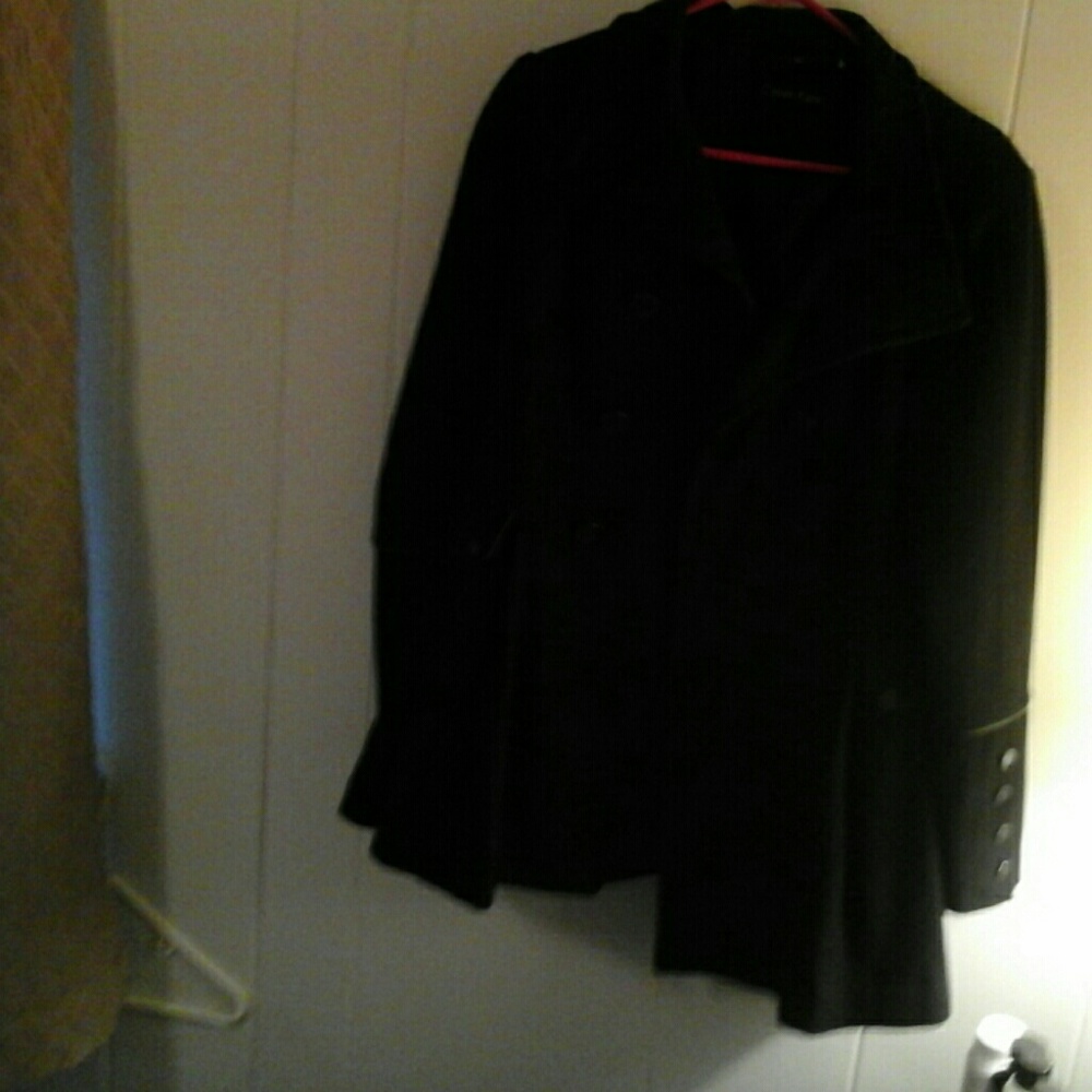 Calvin Klein size 6 black pea coat