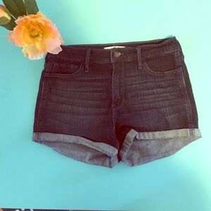 High waisted denim shorts