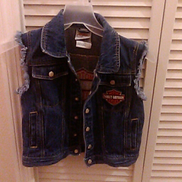 Kids Harley Davidson denim vest