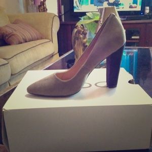 Aldo grey suede chunky high heels