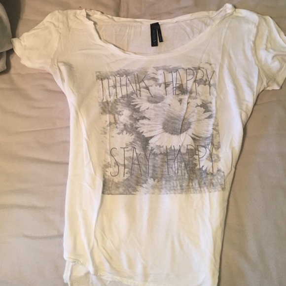 White graphic tee