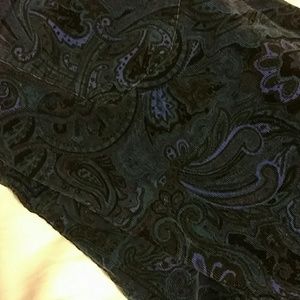 Corduroy Midnight Blue Paisley Jeans