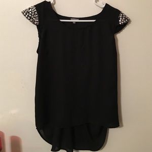 Black rhinestone top
