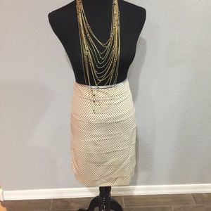 Polkadot White House Black Market Skirt.