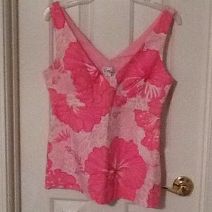 Lily Pulitzer pink floral top