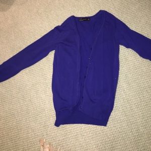 Purple cardigan from Zara