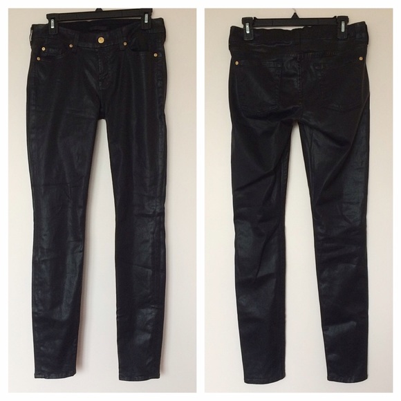 7 For All Mankind Coated Skinny Jeans - Picture 2 of 4