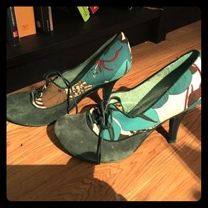 Irregular Choice High Heel Lace Up Bootie