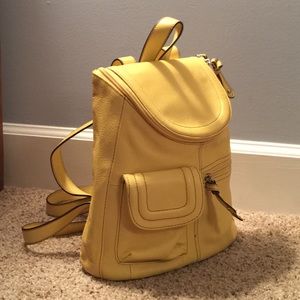 Tignanello Small Yellow Backpack - Genuine Leather