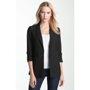 Michael Kors Navy Ruched Sleeve Blazer - size 16