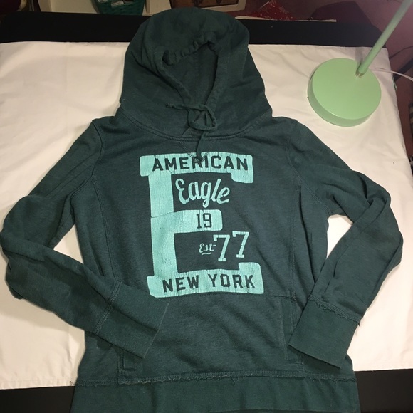 American Eagle Hoodie Green/Seafoam