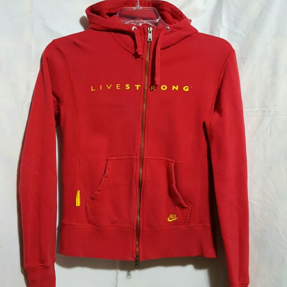 Nike Tops - ☘NIKE LIVESTRONG ZIP-UP HOODIE