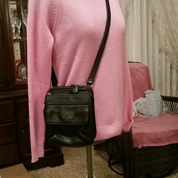 Fossil leather crossbody mini organizer