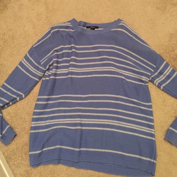 Size small blue and white sweater forever 21