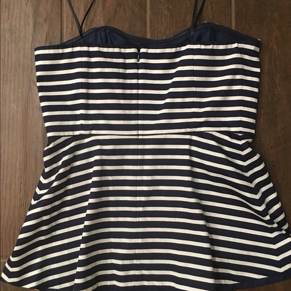 J.Crew Navy and white striped top - Picture 2 of 3