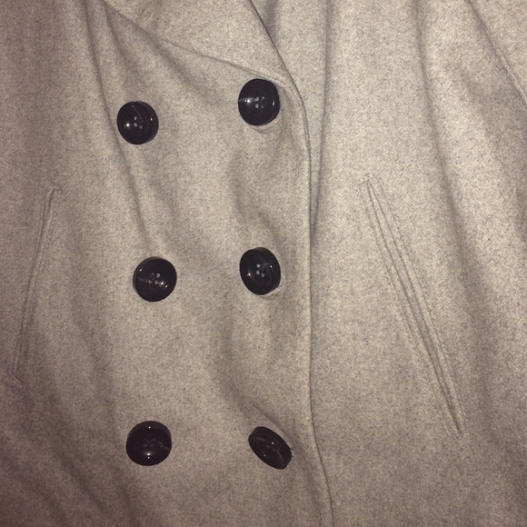 🆕📍Grey heather wool coat w/ pink silk inside XXL - Picture 3 of 4