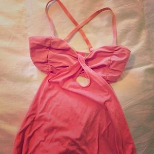 Lululemon Hot But Not cutout tank in Pop Orange