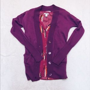 Loft Purple Cardigan