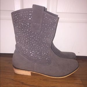 Rhinestone studded boots