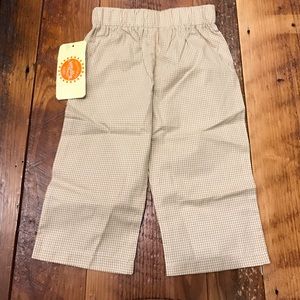 NWT toddler boy khaki gingham pant
