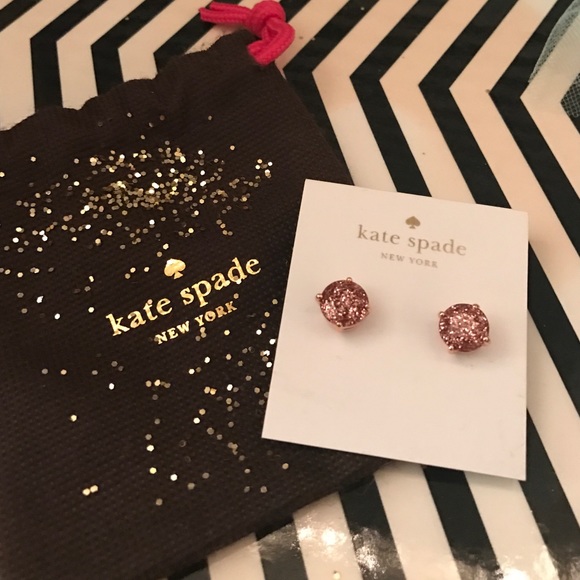 kate spade Accessories - Pink sparkly Kate Spade Stud Earrings
