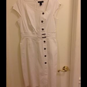 Asymmetrical dress from White House Black Market.