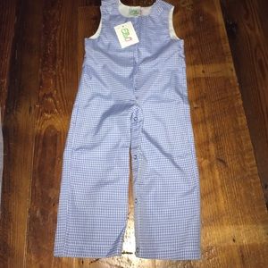 NWT Ellie O blue gingham longall size 12m
