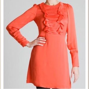 Reiss Dresses & Skirts - Reiss tomato red orange? Silk dress bib detail 0 Reiss Dresses & Skirts - Reiss tomato red orange? Silk dress bib detail 0
