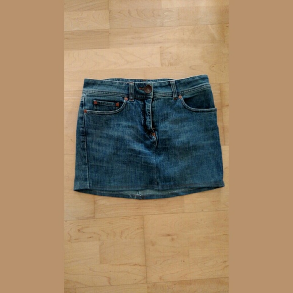 Denim mini skirt