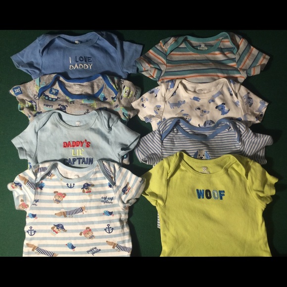 8 piece short sleeve onesies