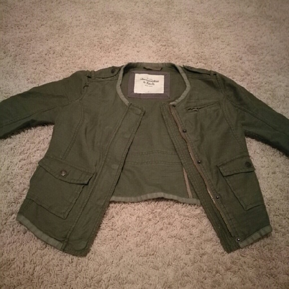 Abercrombie and Fitch Olive Bomber!