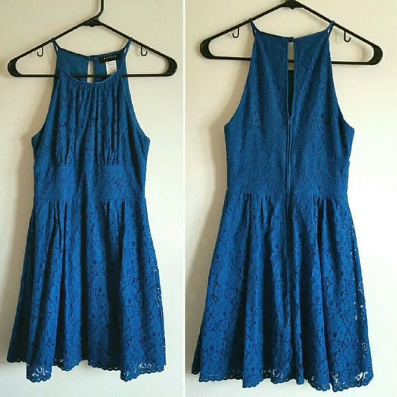Blue Lace Dress - Picture 1 of 4