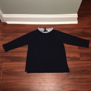 J Crew Factory Girls Navy Knit top size 8
