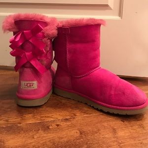 Hot Pink Bailey Bow Uggs