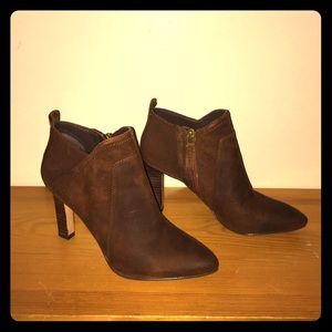 Franco Sarto Karina Brown Leather Ankle Boot