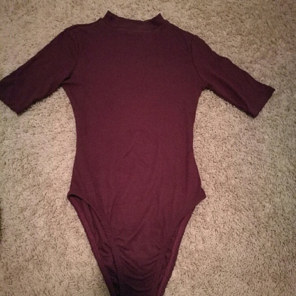 Burgundy H&M Bodysuit