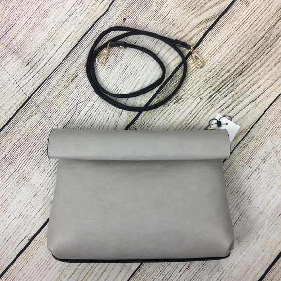 Reversible Vegan Leather Roll Clutch Bag - Picture 2 of 4