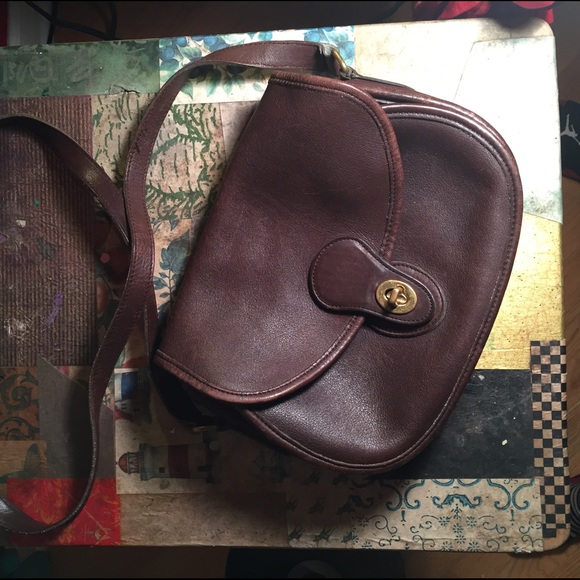 Vintage USA Coach Prairie saddle bag