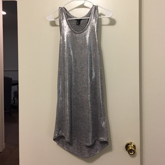 Silver shift dress