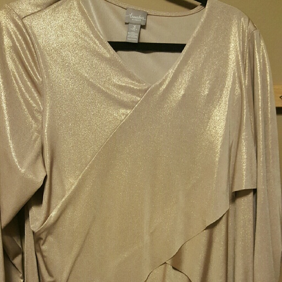 Chico's shimmery gold top