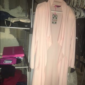 Pink duster coat