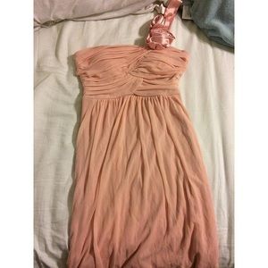 One Sleeves Knee Length Dress